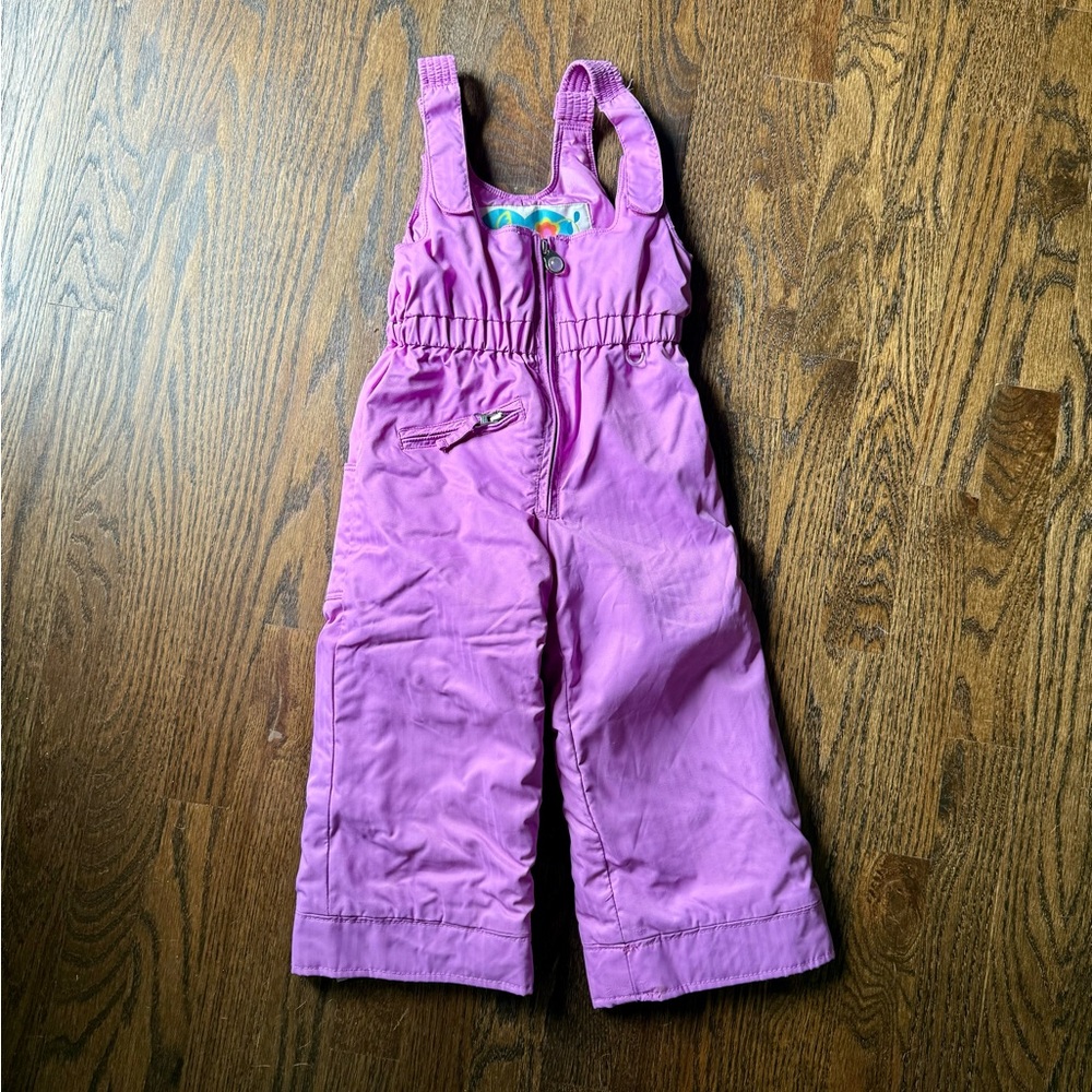 Obermeyer Igrow ski bib snowverall size 3, girl / purple